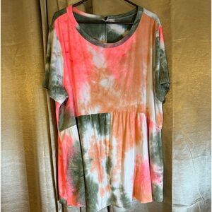 Tie Dye Baby doll shirt size 5x